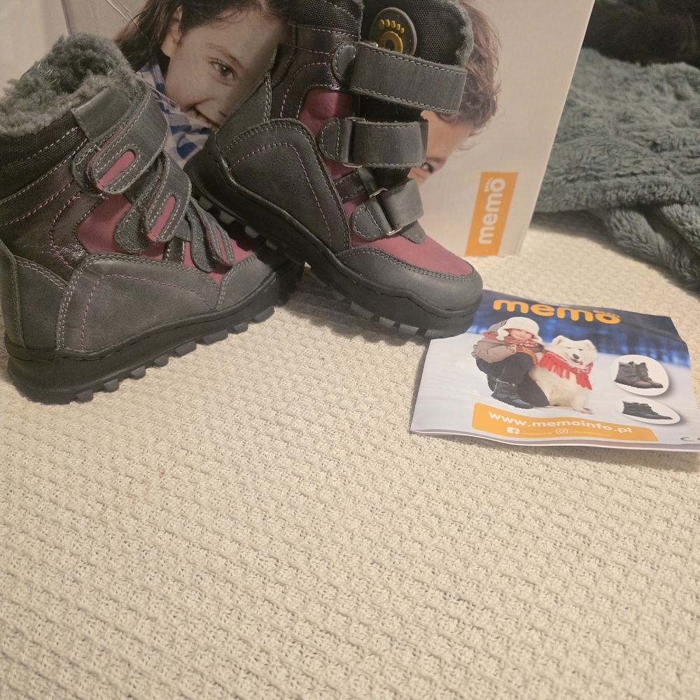 Kids Gray and Pink Winter Boots